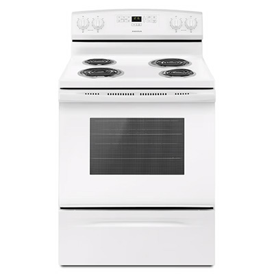 30-Inch Electric White Range