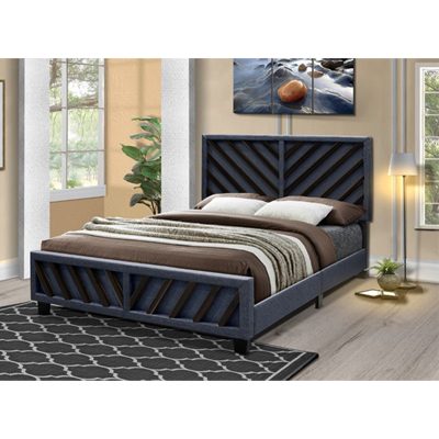 Viceroy Black Queen Upholstered Bed