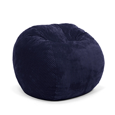 Full Indigo Plush Cord Bean Bag