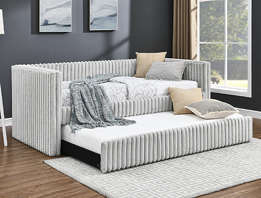 Hailey Light Grey Daybed Set w/ Mattresses