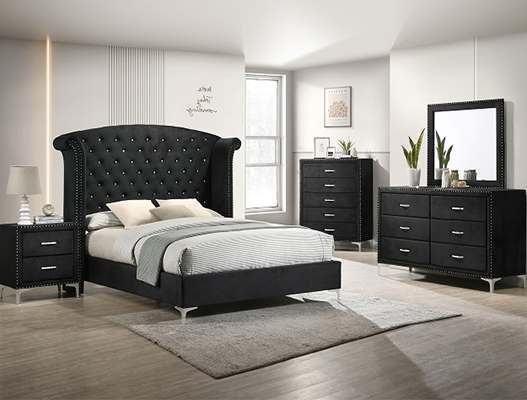 LUCINDA BLACK QUEEN BEDROOM SET