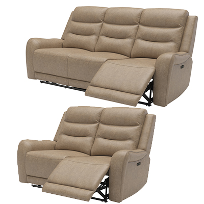 Enclave Camel Reclining Sofa and Reclining Loveseat