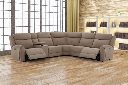 Defender Beige triple reclining power sectional