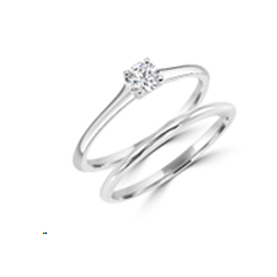  10K 1/4ct Diamond Bridal Set