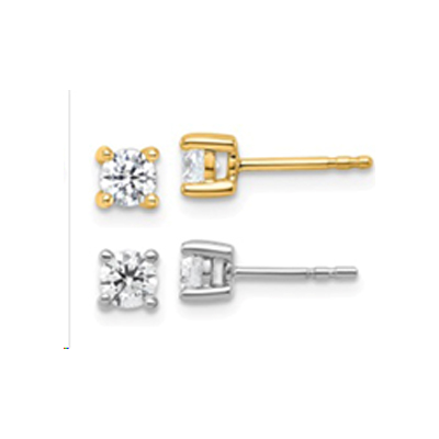 14K 1/4cttw Lab Grown 4 Prong Diamond Earrings