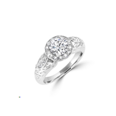 10K 1.20tgw Diamond & Moissanite Solitaire