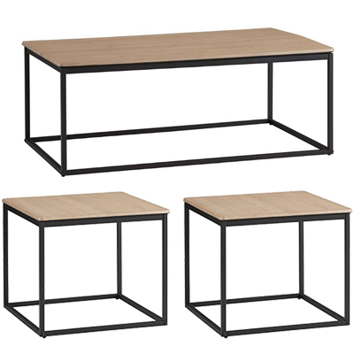 Chesney 3pk Tables Bamboo/Black