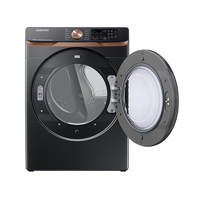 7.5 cf Electric Dryer, Steam- Brushed Black