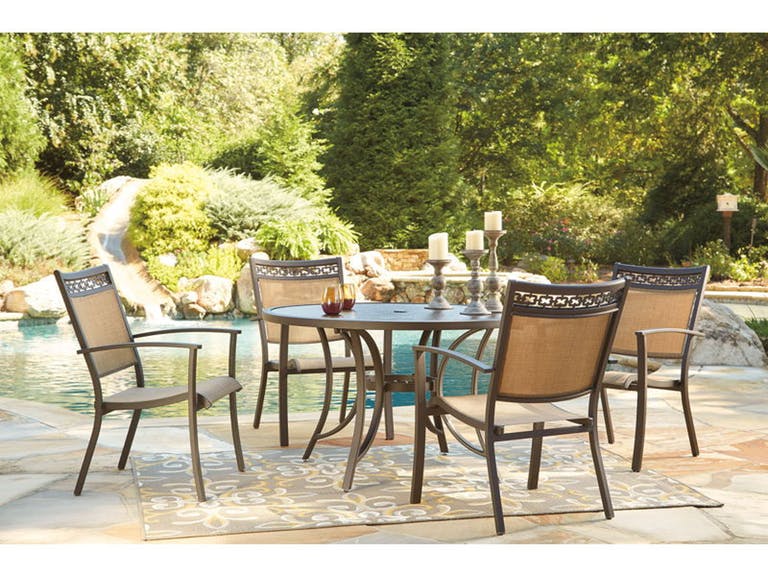 Rent Signature Design Round Patio Table With 4 Chairs P376 615 60a