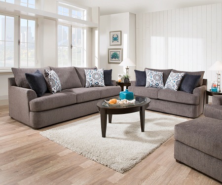 Rent Simmons Grandstand Flannel Sofa Living Room Furniture