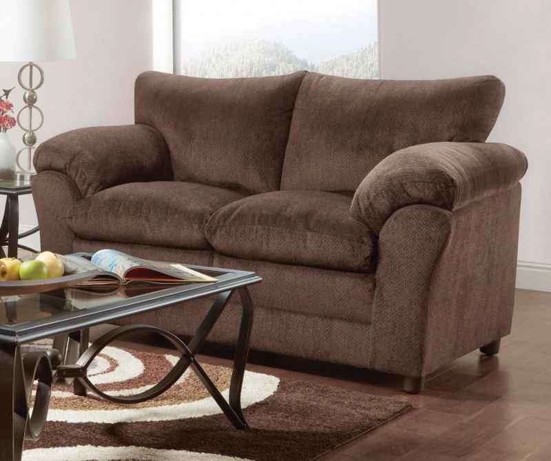 Rent AWF | LOVESEAT KENNEDY CHOCOLATE | Living Room Furniture Rental ...