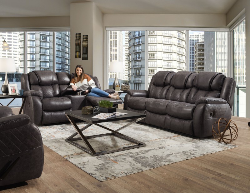 Rent Daytona Corral Steel Sofa and Recliner | Living Room Furniture ...